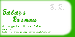 balazs rosman business card